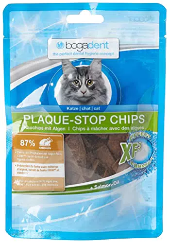 Bogar AG Bogadent Plaque-Stop Chips per Gatti, 50 g