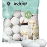 Bolsius Candele galleggianti Decorative, Cera, Bianco