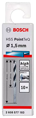 Bosch Accessories 2608577183 HSS PointTeQ - Set da 10 Pezzi di Punte Elicoidali per Trapano per Metallo