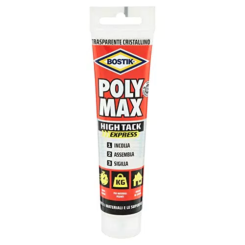 Bostik Poly Max High Tack Express colla di montaggio trasparente tubo 115gr