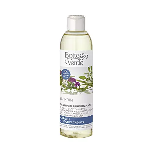 Bottega Verde, BV Krin - Shampoo rinforzante - complemento cosmetico coadiuvante nella prevenzione della caduta* dei capelli - con 8 piante vitali - capelli a rischio caduta