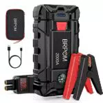 BRPOM Avviatore Batteria Auto, 2000A 21800mAh Avviatore di Emergenza per Auto/Moto