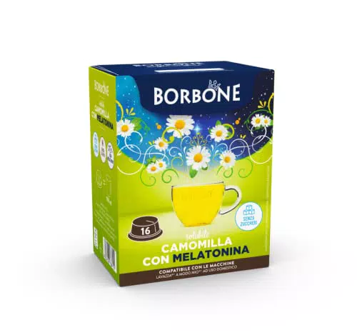 Caffè Borbone Camomilla con Melatonina Solubile - 96 capsule - Compatibili con le Macchine ad uso domestico Lavazza* A Modo Mio*