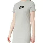 Calvin Klein Camicia da Notte Donna Maniche Corte, Grigio