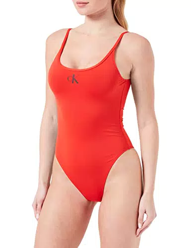 Calvin Klein Costume da Bagno Donna Scoop Back One Piece Moderno