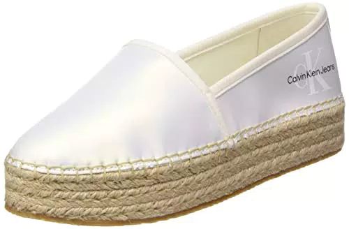 Calvin Klein Espadrillas Flatform NY Pearl, Donna, Guscio d'uovo Bianco cremoso