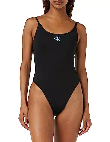 Calvin Klein Scoop Back One Piece 997, Donna, Pvh Black