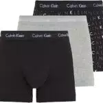 Calvin Klein Trunk 3pk Bóxer, Black/Grey Heather/Subdued Logo