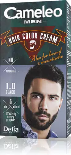 Cameleo Men - Tintura permanente per capelli, Colore Nero delle orecchie