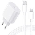 Caricatore iPhone 20W - Certificato Apple MFi - Caricabatterie Rapido USB C e Cavo iPhone USB C Lightning 2M Alimentatore a Ricarica Rapida PD 3.0 per iPhone 13 Pro Max 13 12 SE 11 XR XS X 8 Plus iPad