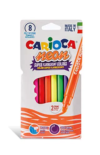 Carioca Neon rotulador Fino/Medio Multicolor 8 pieza