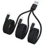 Cavo USB 3 in 1, 2 usb + 1 iphone