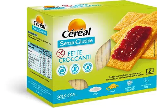 Céréal Fette Croccanti, Fette con farina di mais, farina di riso