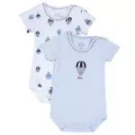 Chicco, Set Due Body con Manica Corta e Apertura Sulla Spalla