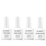 Clavuz Base e Top coat Semipermanente Smalto Semipermanente per Unghie in Gel UV LED Smalti Gel per Unghie Kit Semipermanente Unghie Kit per Manicure 4x 10ml Includere No Wipe Top