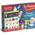 Clementoni- Sapientino-I Piccoli Astronauti Quiz, Schede attività e Penna Interattiva Parlante