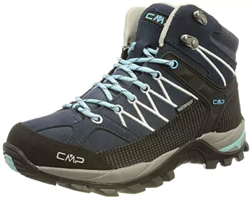 CMP Donna Rigel Mid Wmn Trekking Shoe Wp Scarpe, Blue/Stone