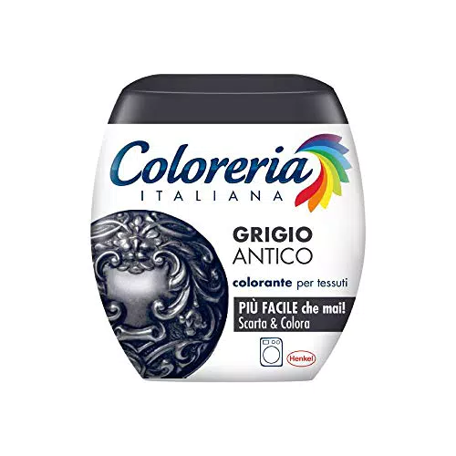 Coloreria Italiana Grey Colorante Tessuti e Vestiti in Lavatrice, grigio antico