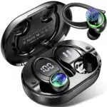 Cuffie Bluetooth Sport, Auricolari Bluetooth 5.3 HiFi Stereo Cuffie Wireless HD Mic Chiamata Cancellazione Rumore 50Ore Cuffiette Bluetooth con Display LED