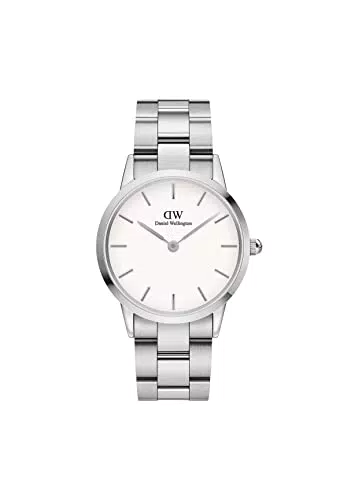 Daniel Wellington Orologio Iconic Link da Donna, 28mm Acciaio Inox Argento Orologio Donna