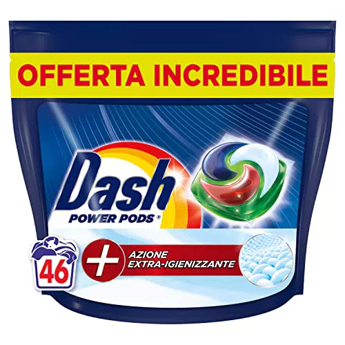 Dash Power Pods Detersivo Lavatrice In Capsule, 46 Lavaggi