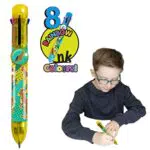 Deluxebase Rainbow Writer - Canguro, Penna Multicolore Biro retrattile 8 in 1