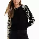 Desigual Offwhite JERS_Noor 1021 Bianco Sporco Maglione