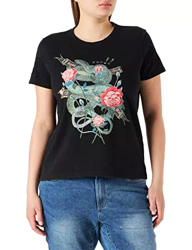Desigual TS_Yuba T-Shirt, Black, M da Donna