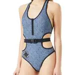 Diesel Bfsw-divera, Costume Intero Donna, Multicolor