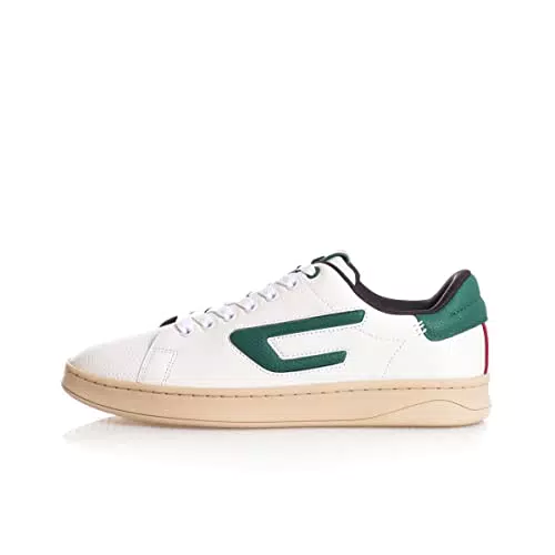 Diesel S-athene, Sneaker Uomo, Bianco White And Bordeaux F2f3f4