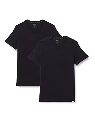 Diesel Umtee-michael-tube-twopack, T-Shirt Uomo, Nero