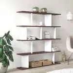 Dmora Libreria a Quattro Ripiani con divisori, cm 130 x 25 x 141