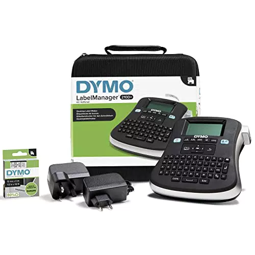 Dymo LabelManager 210D kit etichettatrice portatile tastiera QWERTY con custodia ed etichette D1 12 mm stampa nero su bianco