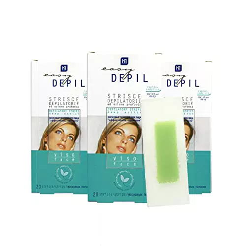 Easy Depil KIT 60 STRISCE DEPILATORIE VISO . Rapide