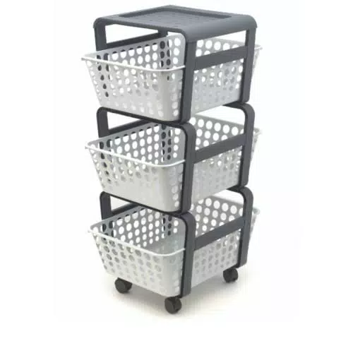 Ecoplast, Carrello Portaoggetti, Utile e Comodo da Usare