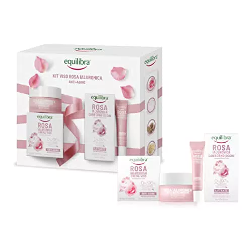 Equilibra Viso, Kit Viso Rosa Ialuronica Anti-aging