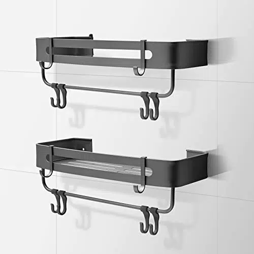 Eucomir Mensola Doccia, 2 Pezzi Mensole Bagno, Porta Bagnoschiuma da Doccia