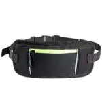 EVEREST FITNESS Marsupio Uomo e Donna - Cintura Running per Telefono e Soldi - Cintura Impermeabile con Strisce Riflettenti per visibilità al Buio - Cinture Elastiche con Tasche