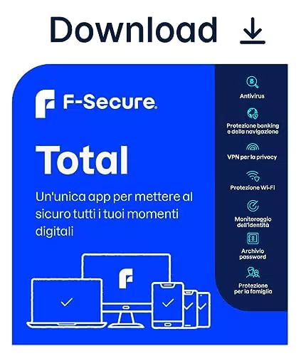 F-Secure Total, 25 Dispositivo, 2 Anni, Codice d'attivazione via email