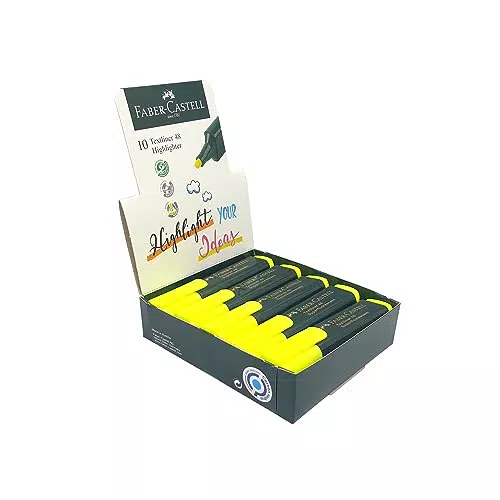 Faber-Castell 154807 - Evidenziatore 48 giallo, ricaricabile