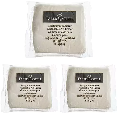 Faber-Castell - Gomma Pane 7020 "BIANCA", Pacco da 3