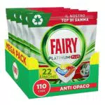 Fairy Platinum Detersivo Pastiglie Lavastoviglie Plus, 110 Capsule Limone