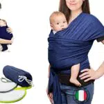 Fascia Porta Bebe Con 2 Bavaglini Inclusi - Fascia Neonato Porta Bebe In Cotone Organico - Marsupio Bambino In Tessuto Morbido