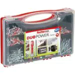 Fischer Redbox DuoPower Valigetta 140 Tasselli Duopower con Vite Assortiti per Fissaggio su Muro Pieno
