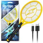 Fly-Bye - Racchetta Zanzare Elettrica - 4000v Antizanzare Elettrico - Zanzare Elettrico USB Ricaricabile - Ammazza Zanzare Elettrico con Luce LED - Anti Zanzare Elettrico