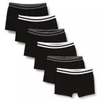 FM London Boxer Hipster da Uomo a Righe, con Elastico in Vita, Confezione da 6, colori assortiti, S