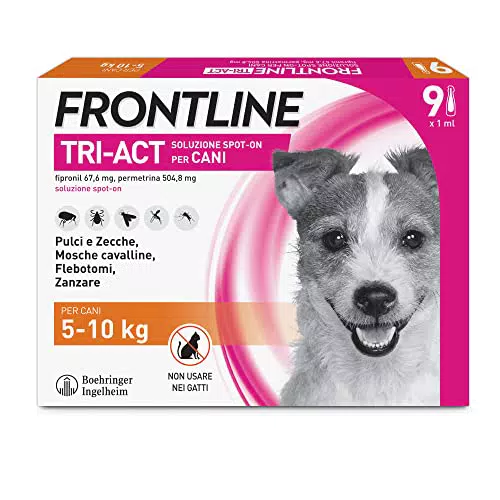 Frontline Triact, 3+6 Pipette, Cane S, Antiparassitario per Cani e Cuccioli di Lunga Durata