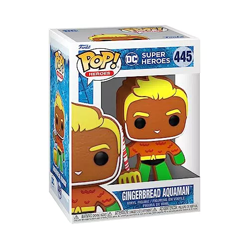 Funko POP! Heroes: DC Holiday - Aquaman - Pan di Zenzero - DC Comics - Figura in Vinile da Collezione - Idea Regalo - Merchandising Ufficiale - Giocattoli per Bambini e Adulti