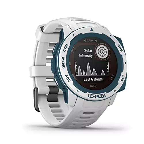 Garmin Instinct Solar, Surf Edition, Cloudbreak - Smartwatch Gps Ultra-Resistente con Ricarica Solare