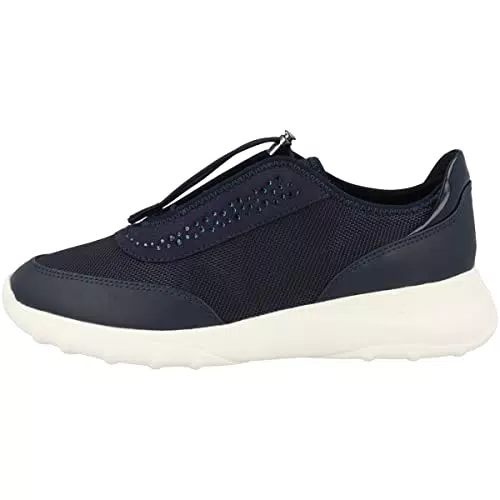 Geox D Alleniee, Scarpe da Ginnastica Donna, Jeans Dk Navy
